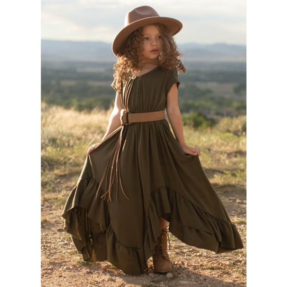 Joyfolie Mia Joy Braelyn Dress in Olive Girl’s Size 2